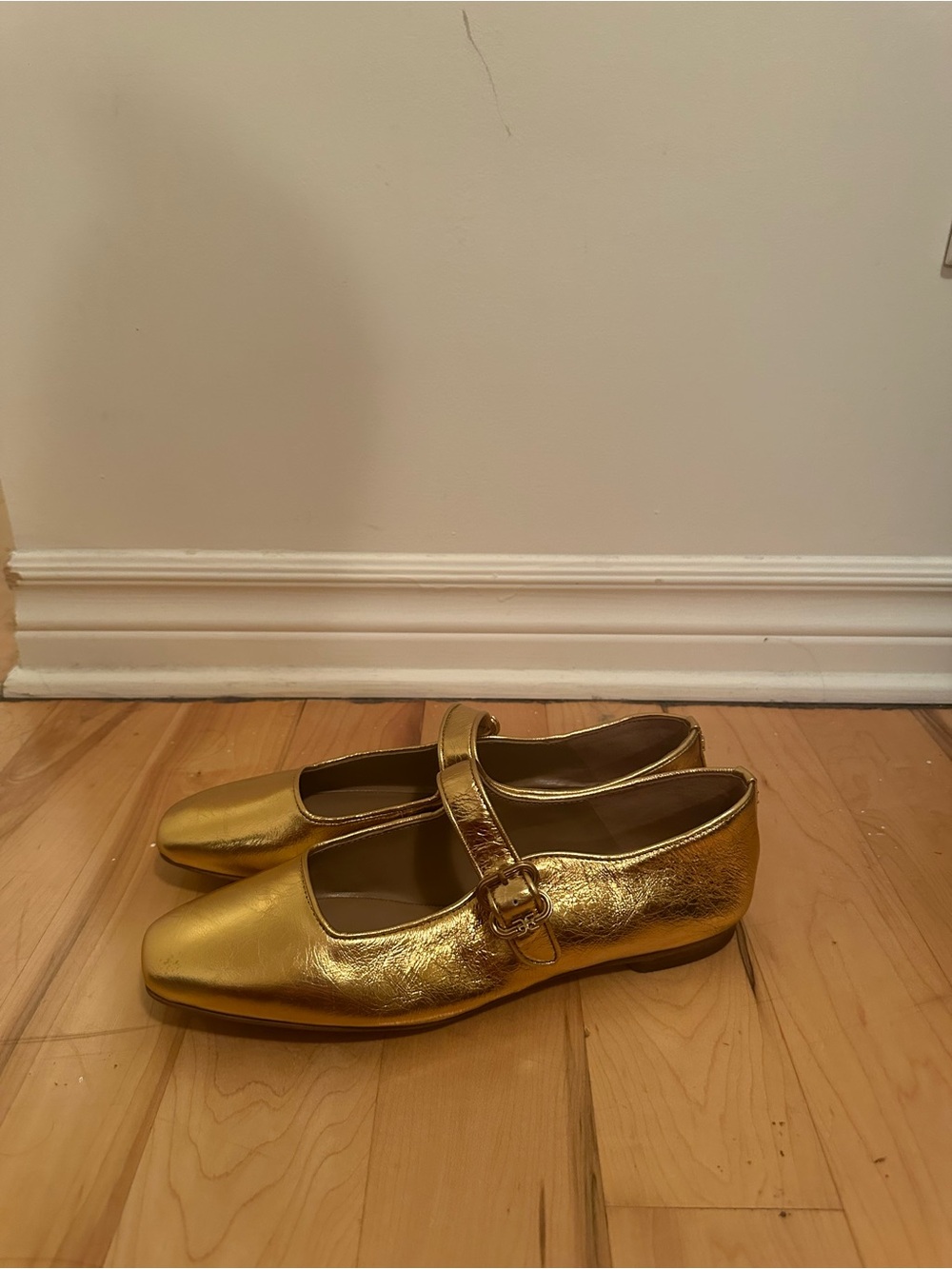 Sam edelman Gold Metallic Mary Jane Flats